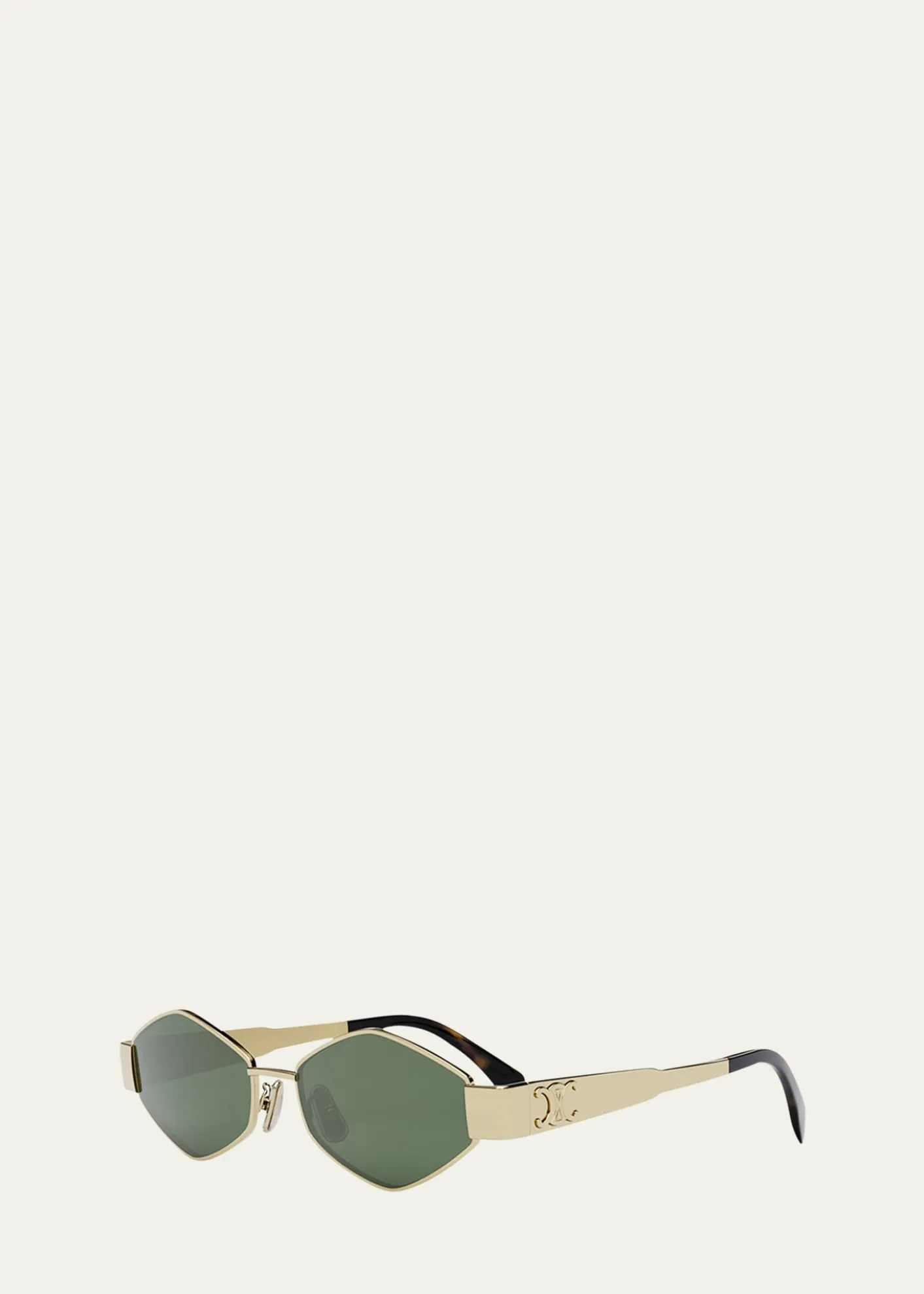 CelineTriomphe Round Metal & Acetate Sunglasses