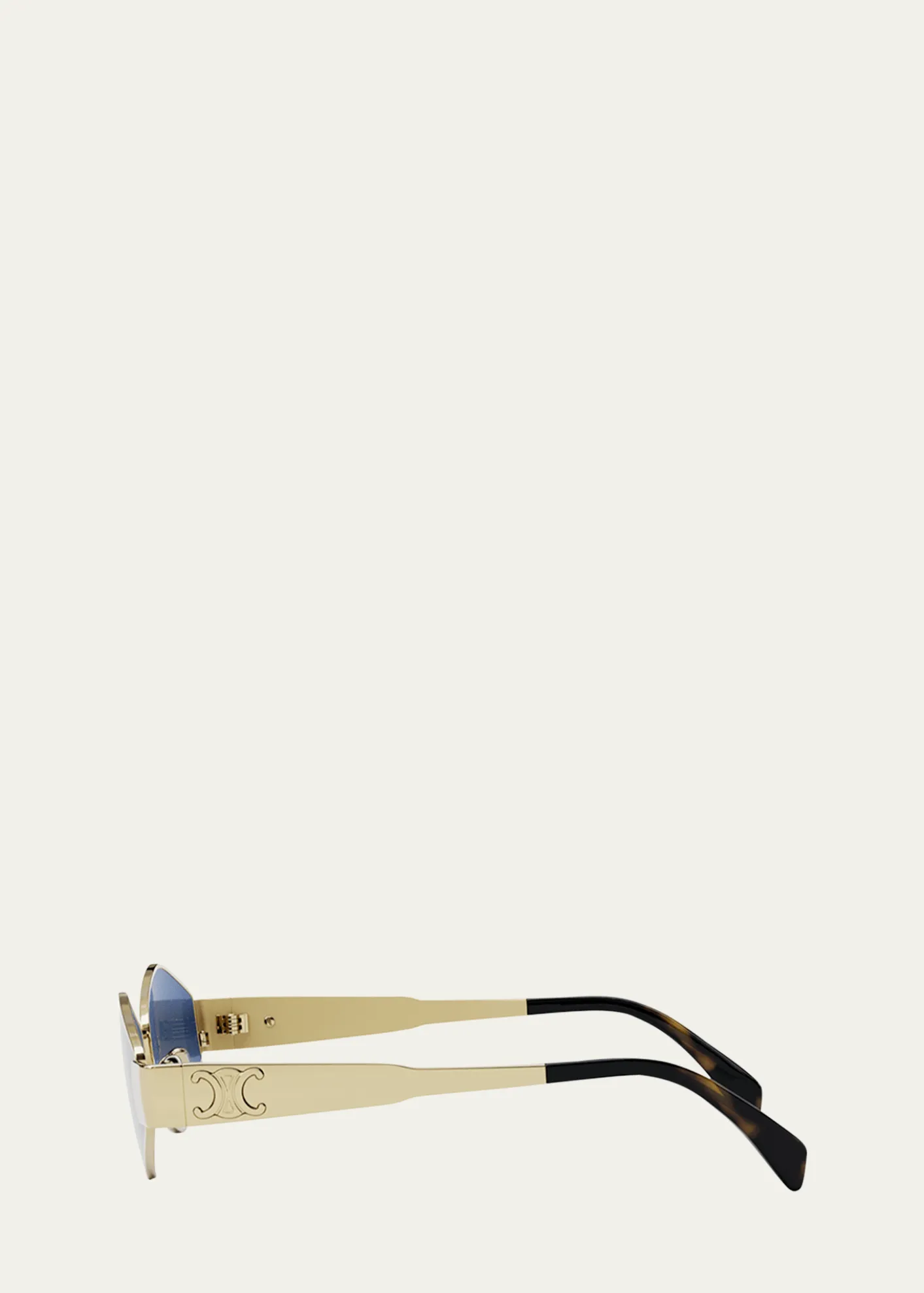 CelineTriomphe Round Metal & Acetate Sunglasses