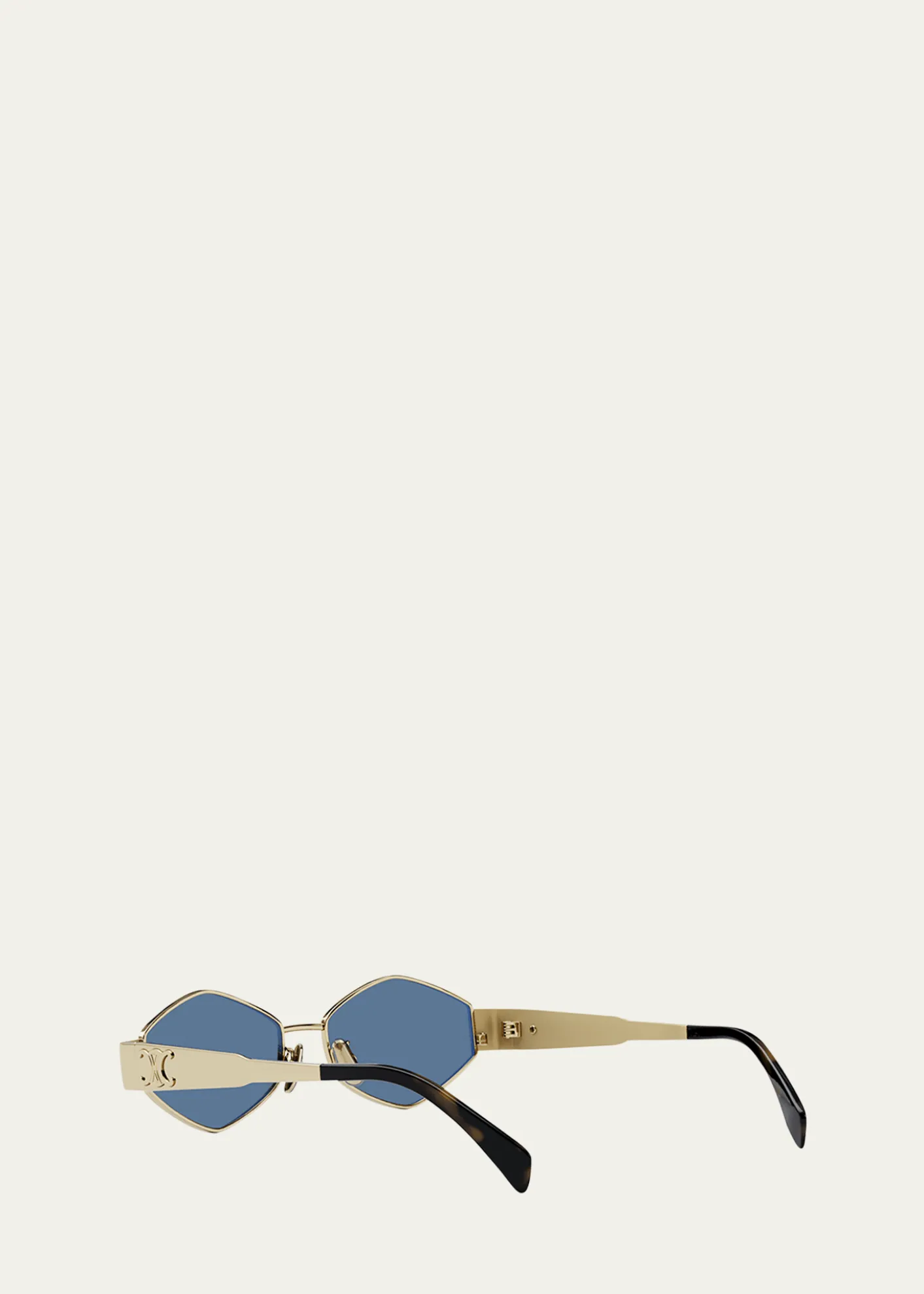 CelineTriomphe Round Metal & Acetate Sunglasses