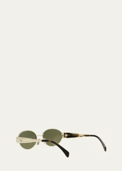 CelineTriomphe Oval Metal Sunglasses