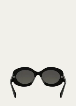 Celine Triomphe Round Acetate Sunglasses