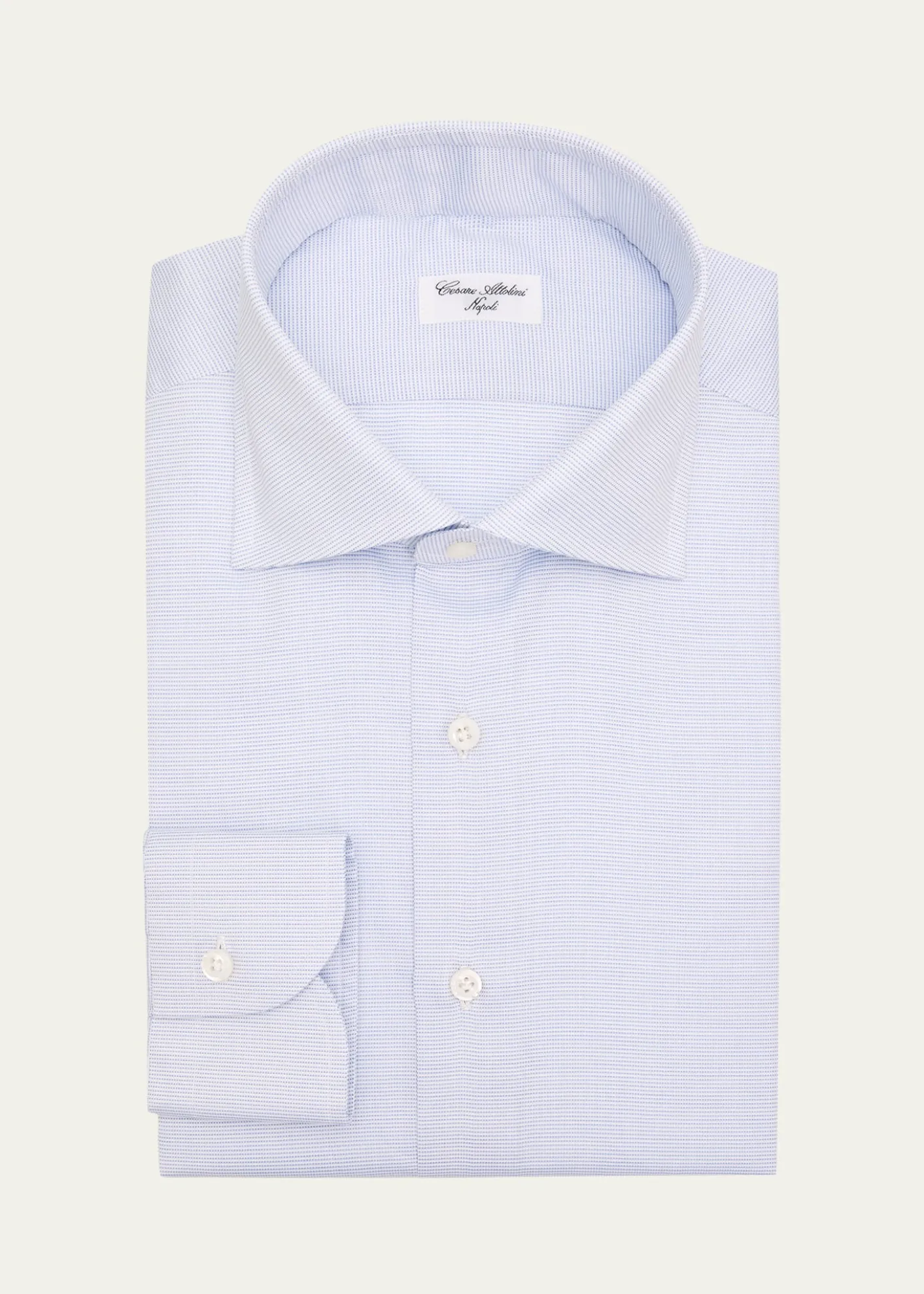 Cesare AttoliniMen's Micro-Dot Cotton Dress Shirt