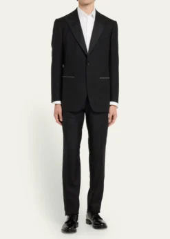 Cesare AttoliniMen's 150s Wool Grosgrain Tuxedo