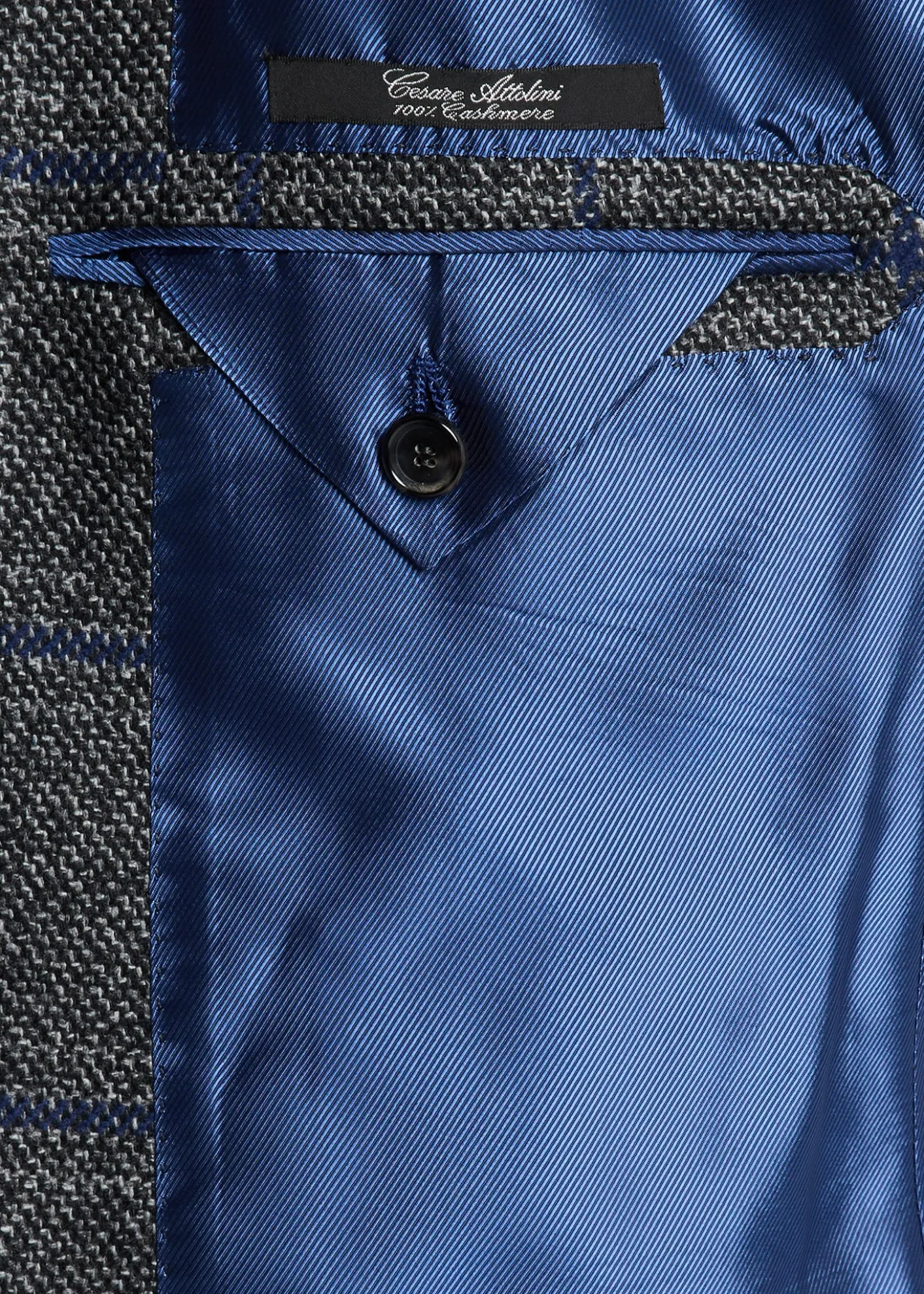 Cesare AttoliniMen's Windowpane Wool Two-Button Jacket