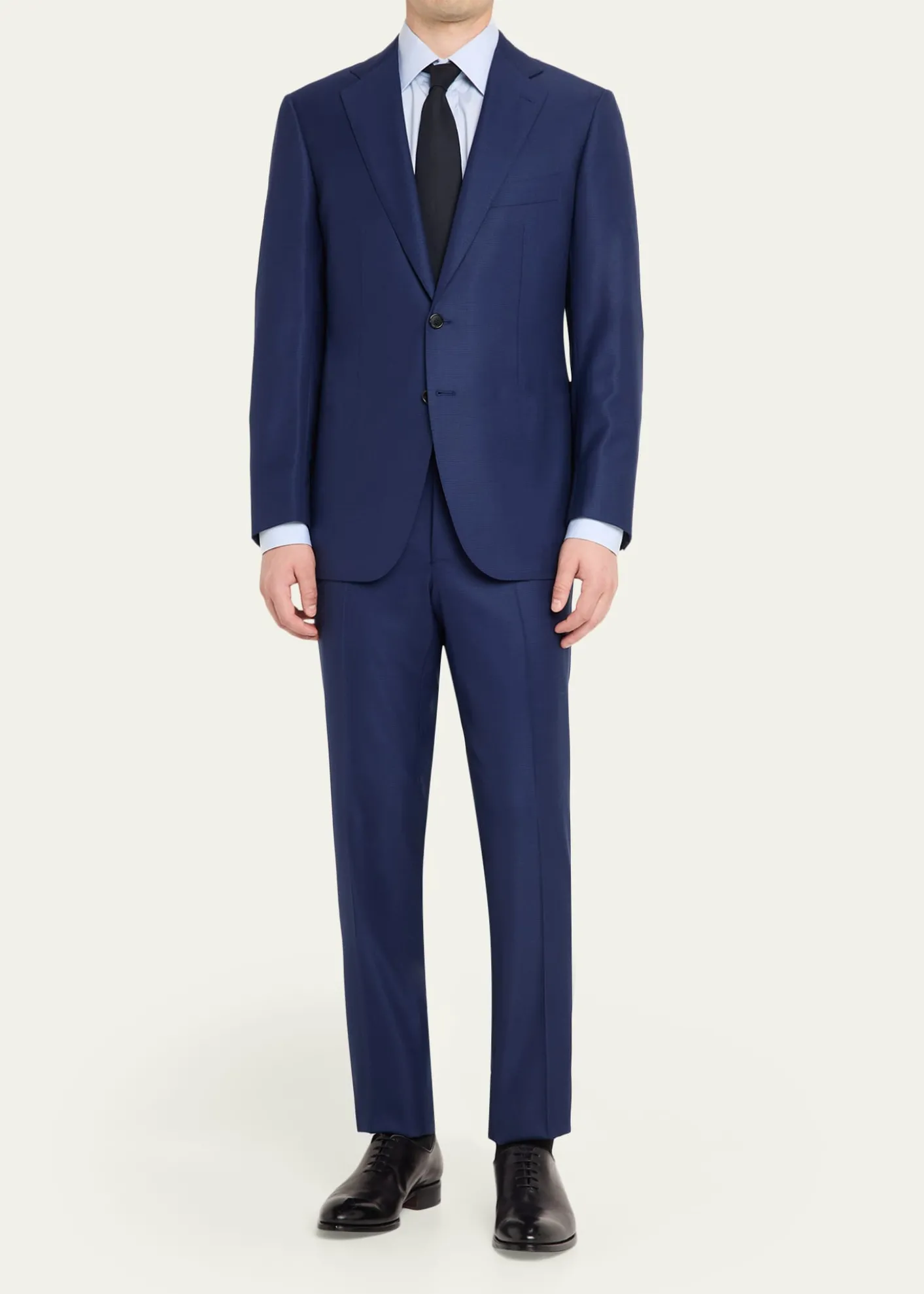 Cesare AttoliniMen's Wool Mini-Check Two-Piece Suit