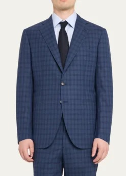 Cesare AttoliniMen's Wool Windowpane Check Two-Piece Suit