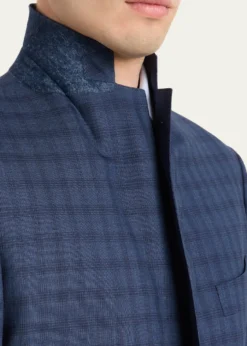 Cesare AttoliniMen's Wool Windowpane Check Two-Piece Suit
