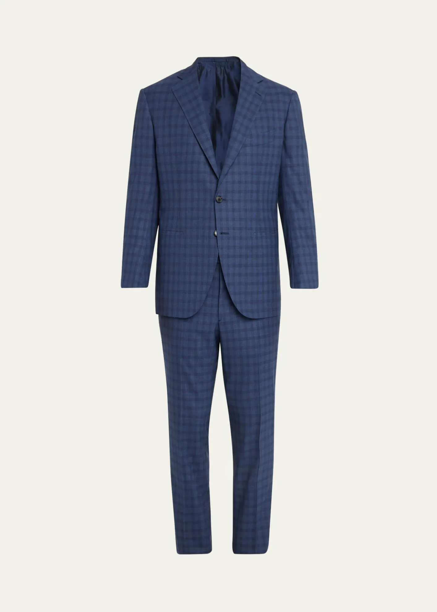Cesare AttoliniMen's Wool Windowpane Check Two-Piece Suit