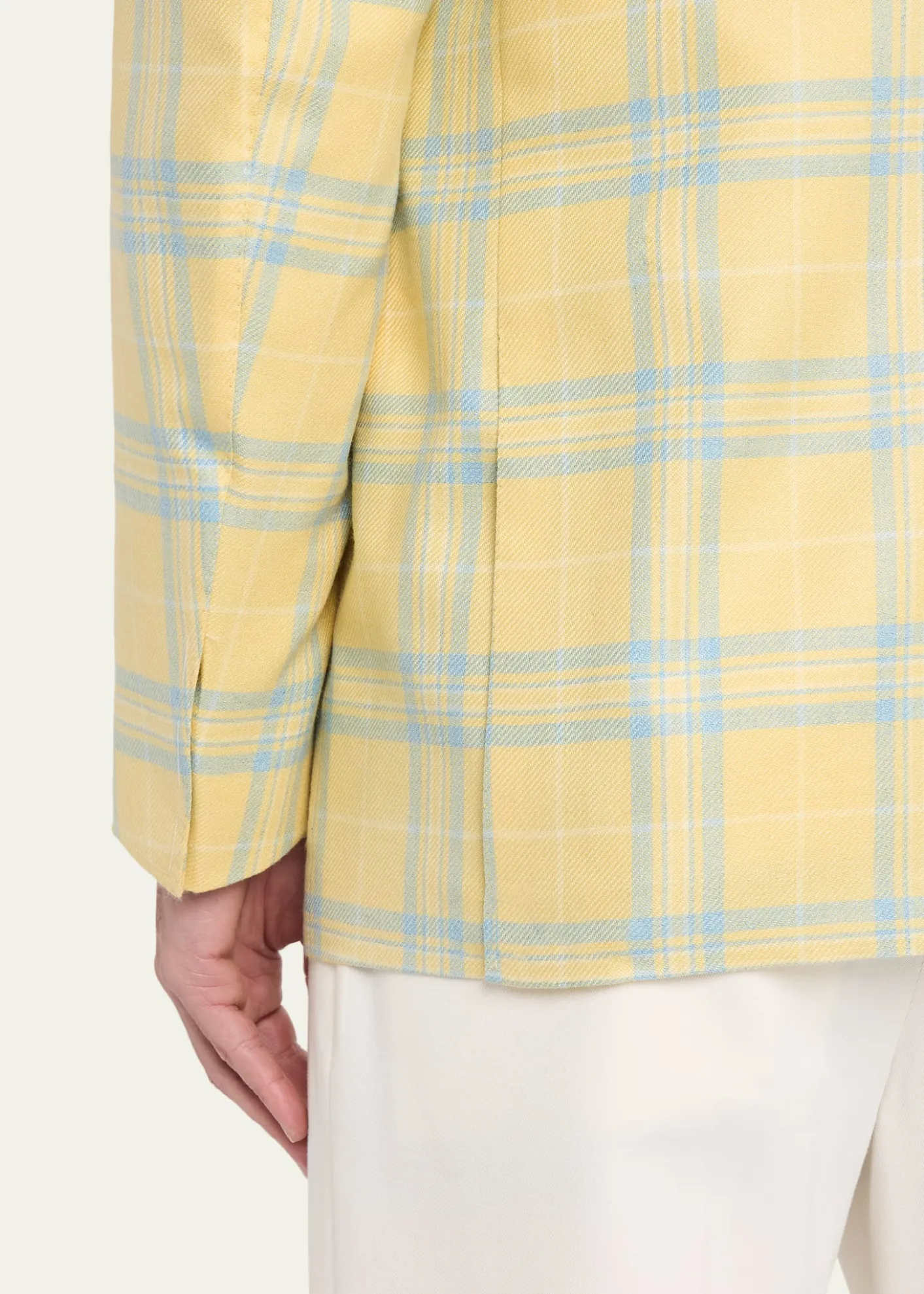 Cesare AttoliniMen's Cashmere and Silk Oversized Plaid Single-Breasted Sport Coat