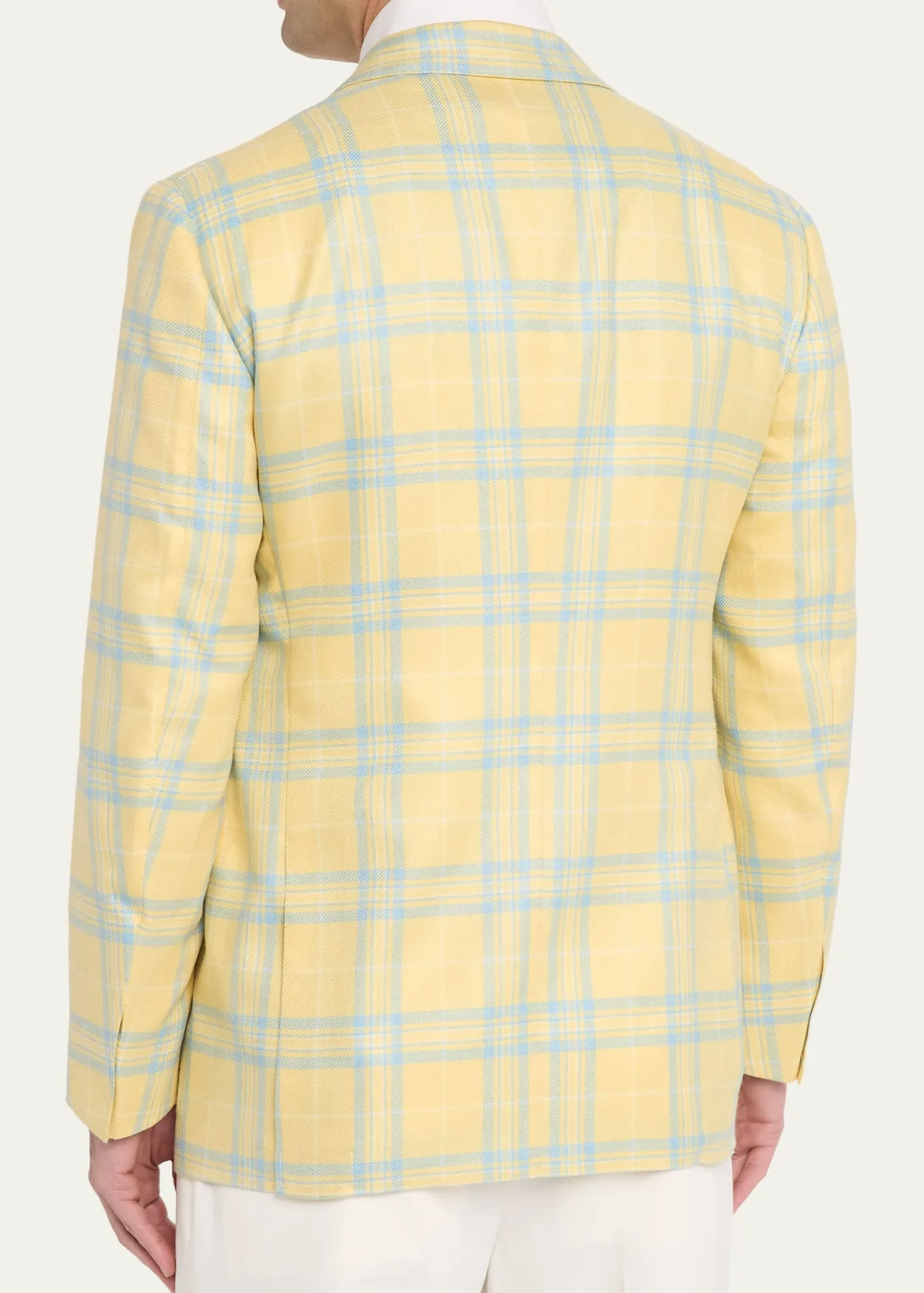 Cesare AttoliniMen's Cashmere and Silk Oversized Plaid Single-Breasted Sport Coat