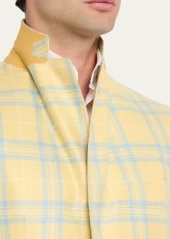 Cesare AttoliniMen's Cashmere and Silk Oversized Plaid Single-Breasted Sport Coat