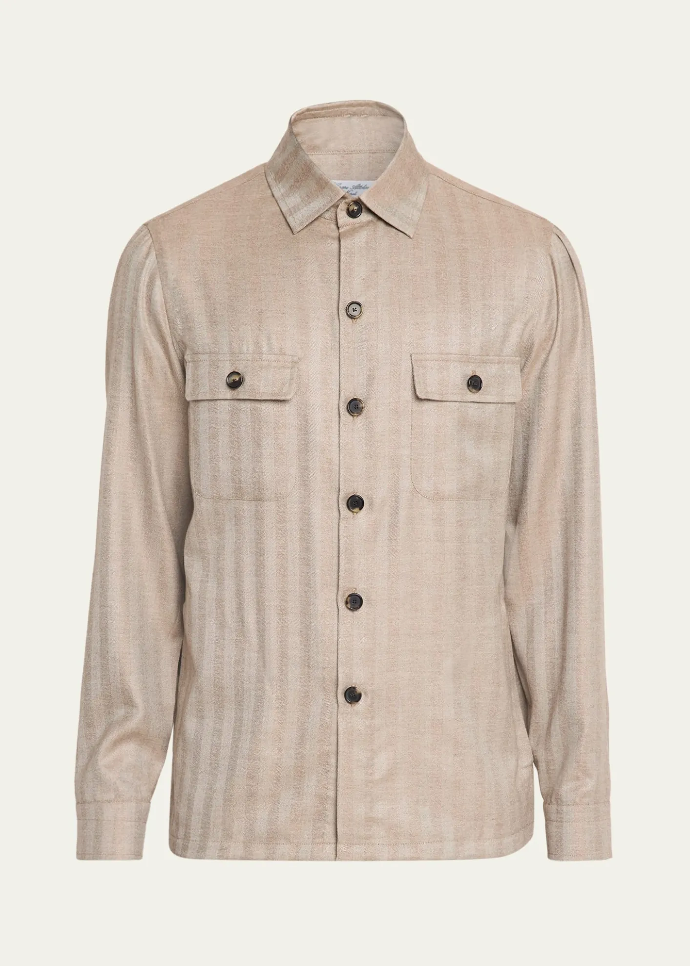 Cesare AttoliniMen's Cashmere and Silk Herringbone Field Jacket