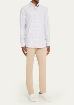Cesare AttoliniMen's Cotton and Cashmere Slim Five-Pocket Pants