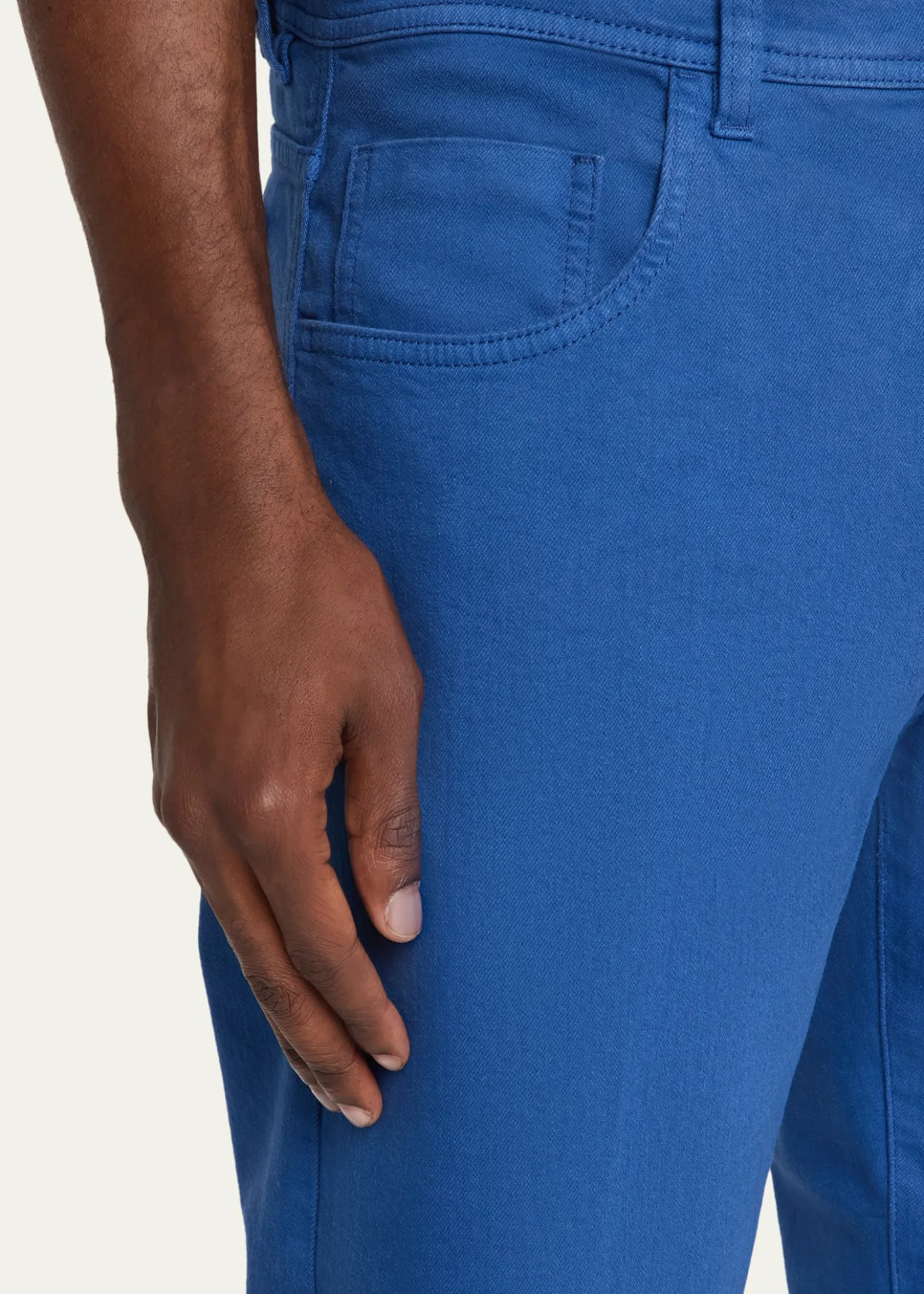 Cesare AttoliniMen's Cotton Bull Slim Straight-Leg Five-Pocket Pants