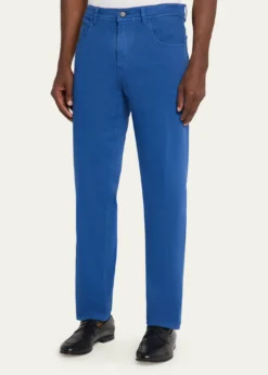 Cesare AttoliniMen's Cotton Bull Slim Straight-Leg Five-Pocket Pants