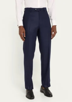 Cesare AttoliniMen's Flat-Front Flannel Trousers