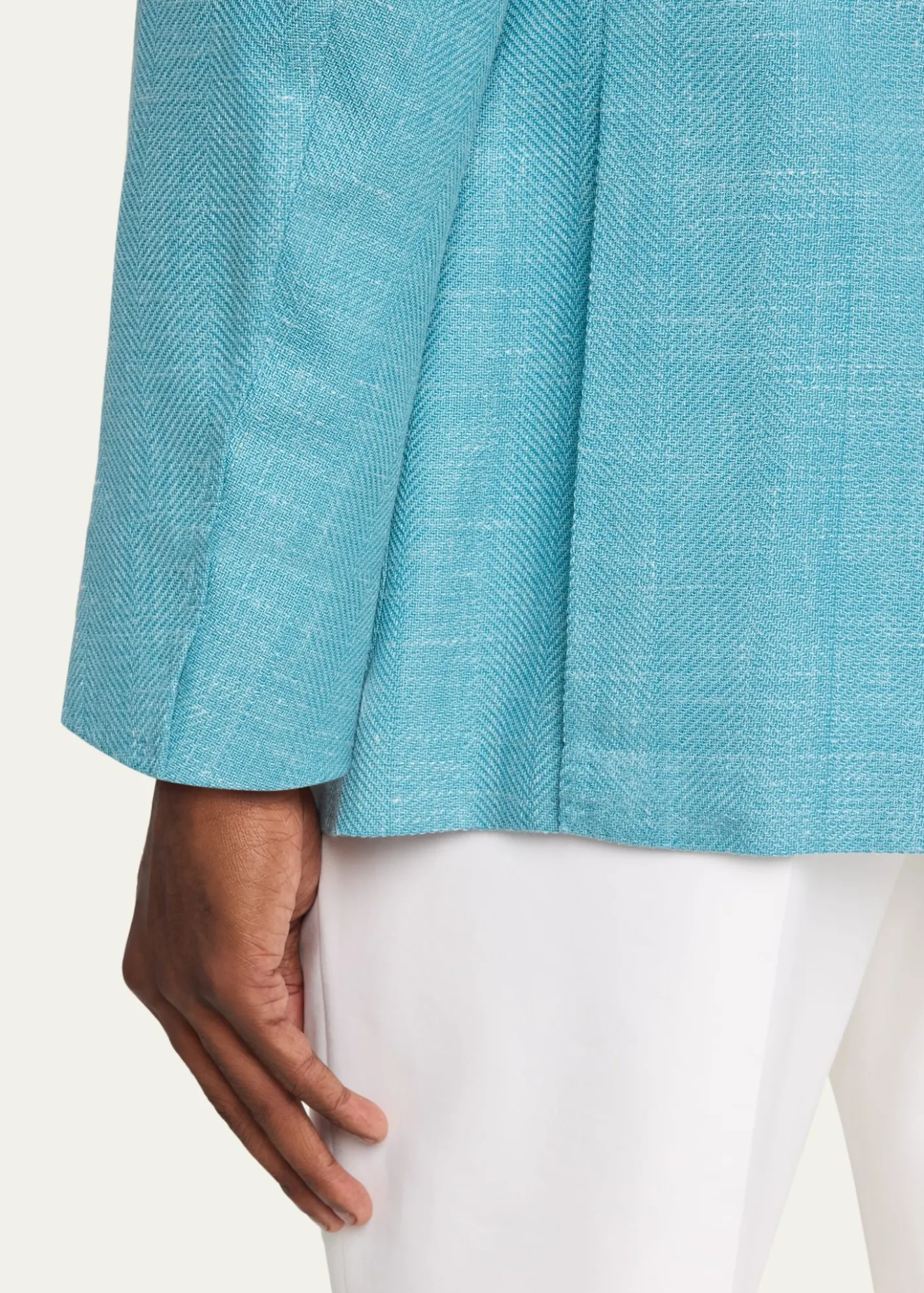Cesare AttoliniMen's Herringbone Patch Pocket Single-Breasted Sport Coat
