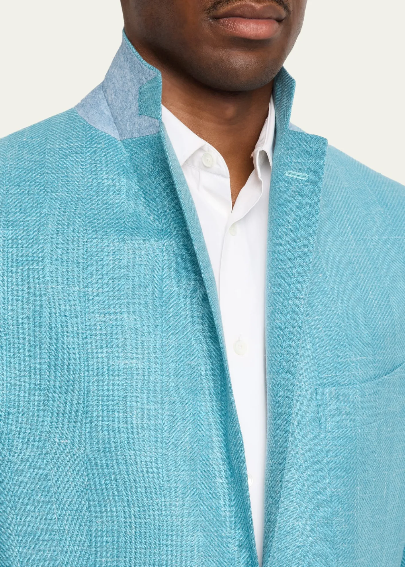 Cesare AttoliniMen's Herringbone Patch Pocket Single-Breasted Sport Coat