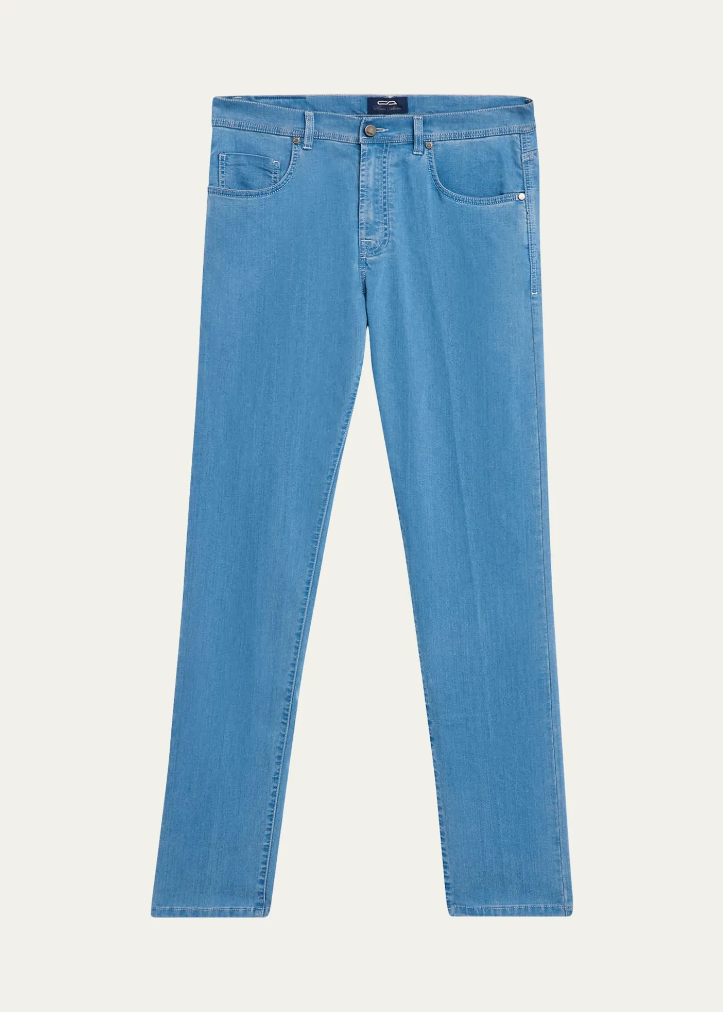 Cesare AttoliniMen's Light-Wash Denim Slim Straight-Leg Jeans