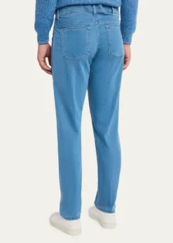 Cesare AttoliniMen's Light-Wash Denim Slim Straight-Leg Jeans