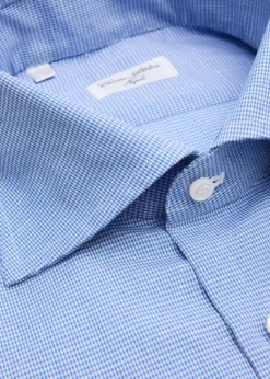 Cesare AttoliniMen's Micro-Check Cotton-Linen Shirt