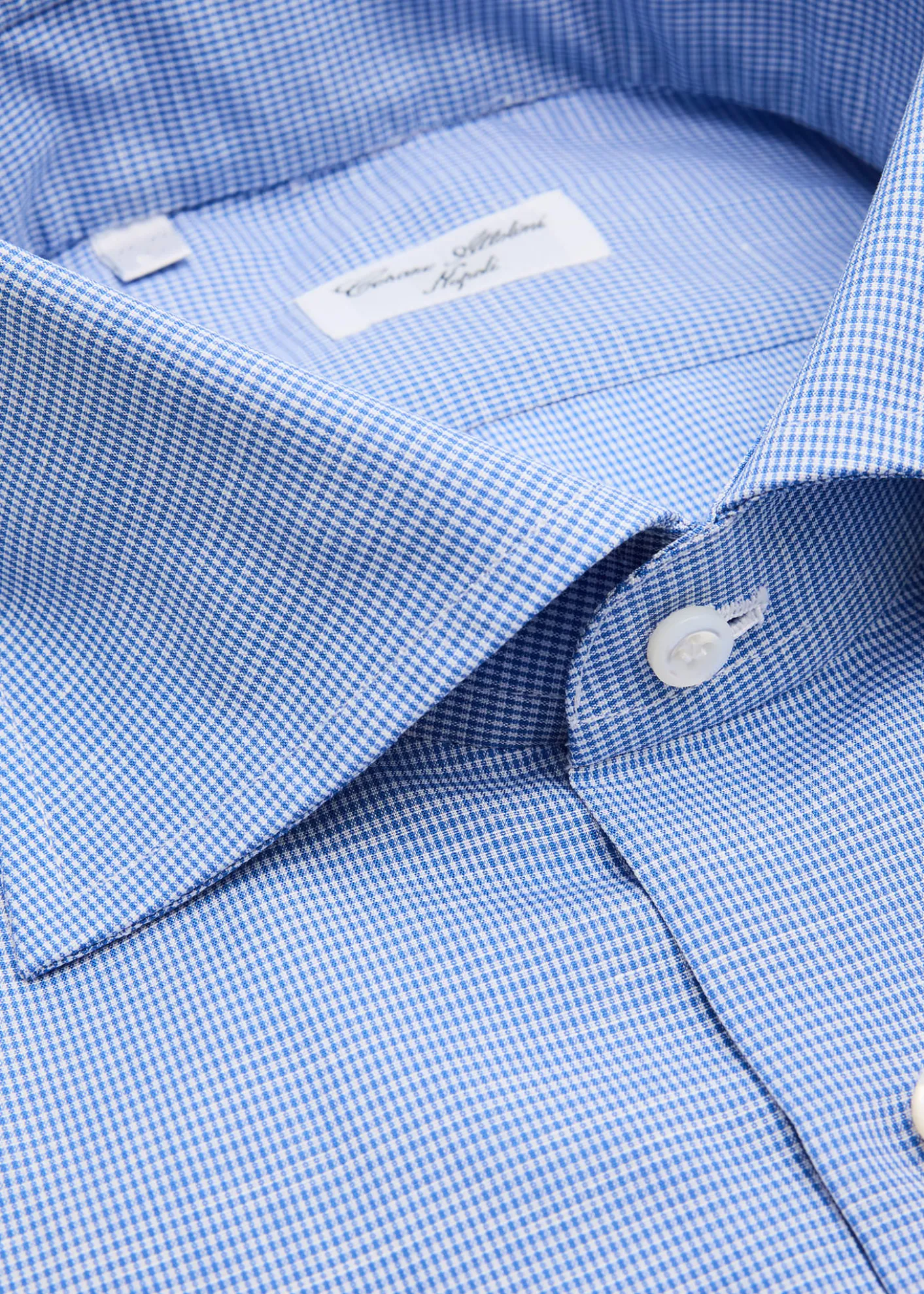 Cesare AttoliniMen's Micro-Check Cotton-Linen Shirt