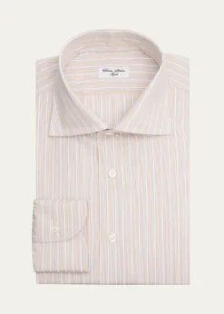 Cesare AttoliniMen's Multi-Stripe Cotton Dress Shirt