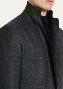 Cesare AttoliniMen's Plaid Cashmere Two-Button Jacket
