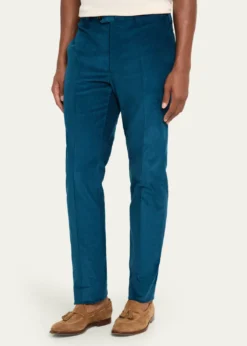 Cesare AttoliniMen's Slim Corduroy Flat-Front Pants