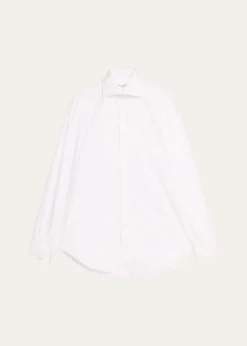 Cesare AttoliniMen's Solid Cotton Sport Shirt