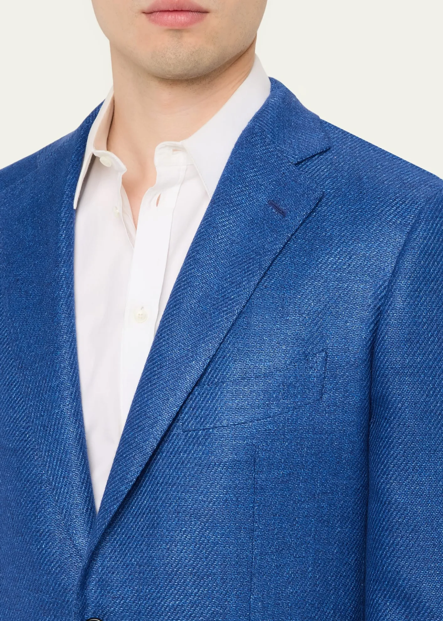 Cesare AttoliniMen's Tonal Herringbone Two-Button Jacket