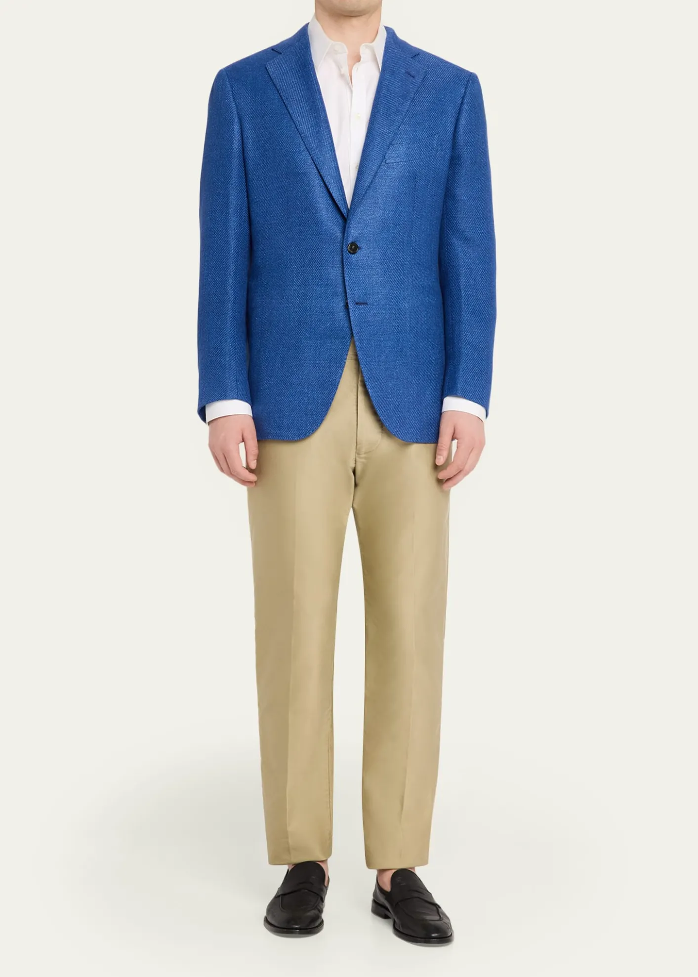 Cesare AttoliniMen's Tonal Herringbone Two-Button Jacket