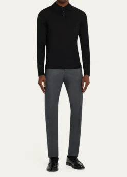 Cesare AttoliniMen's Wool Slim-Fit Trousers