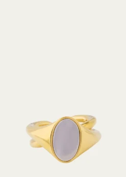 Charlotte ChesnaisChevaliere Initial Ring Two-Tone