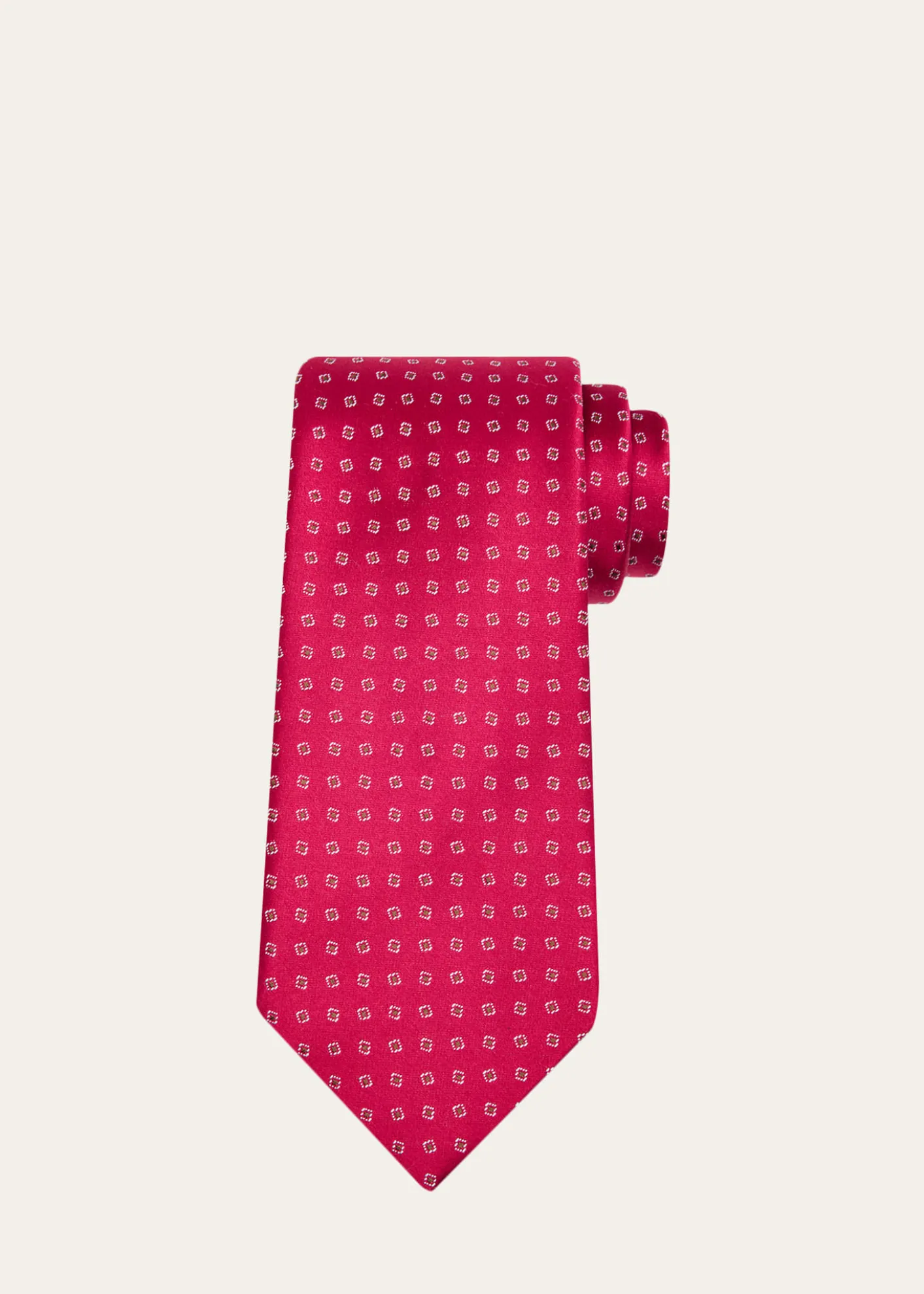 CharvetMen's Micro-Geometric Jacquard Silk Tie