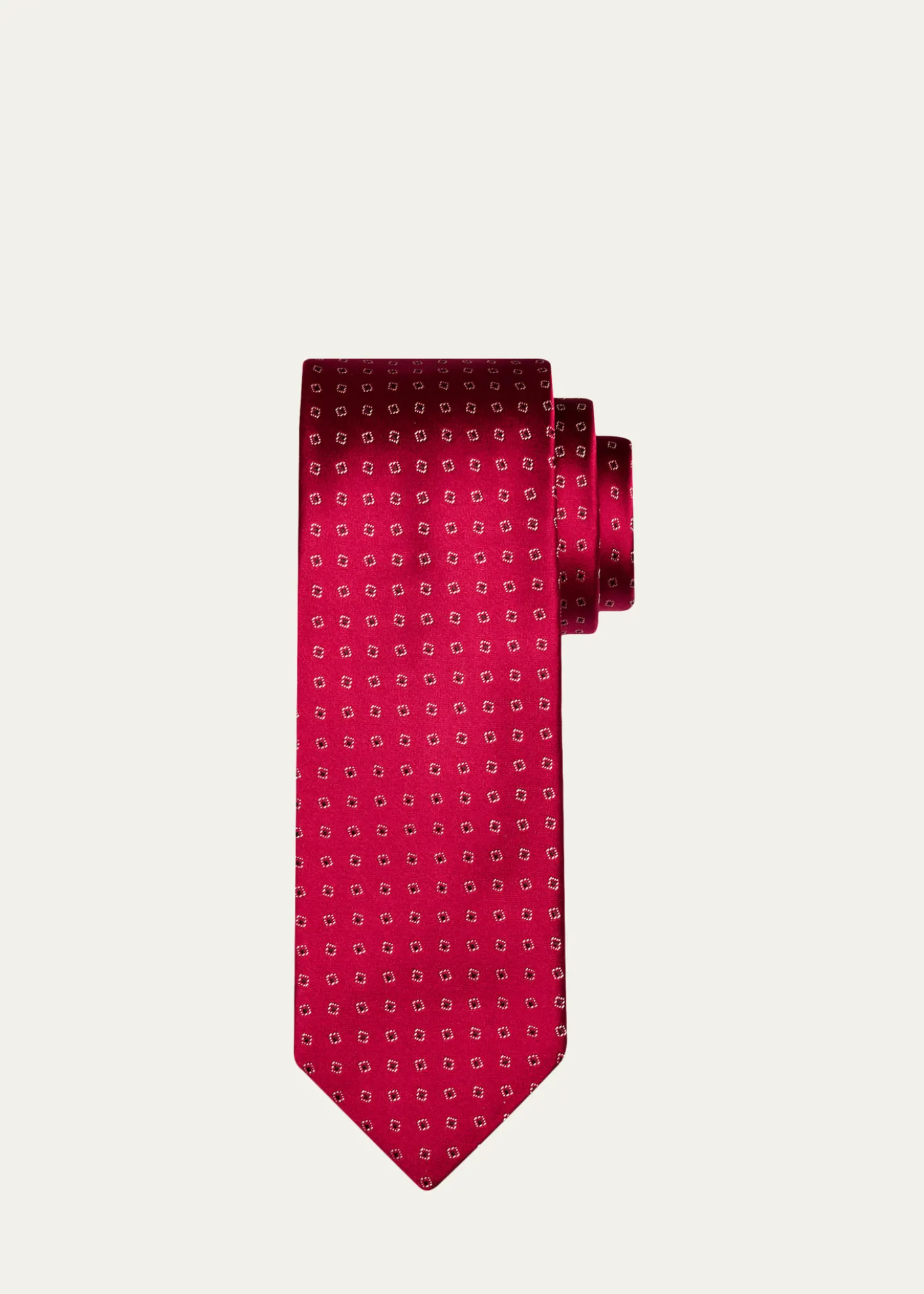 CharvetMen's Micro-Geometric Jacquard Silk Tie