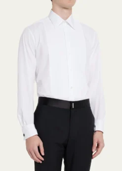 CharvetMen's Pique-Bib French Cuff Dress Shirt