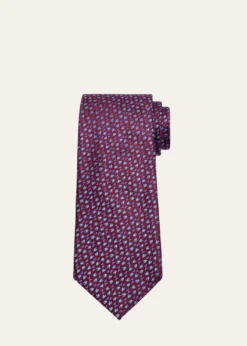 CharvetMen's Petite Crescent Silk Tie