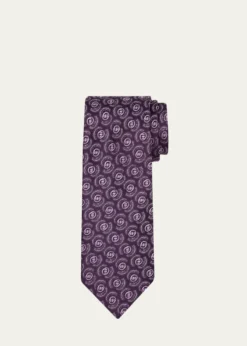 CharvetMen's Petite Geometric Silk Tie