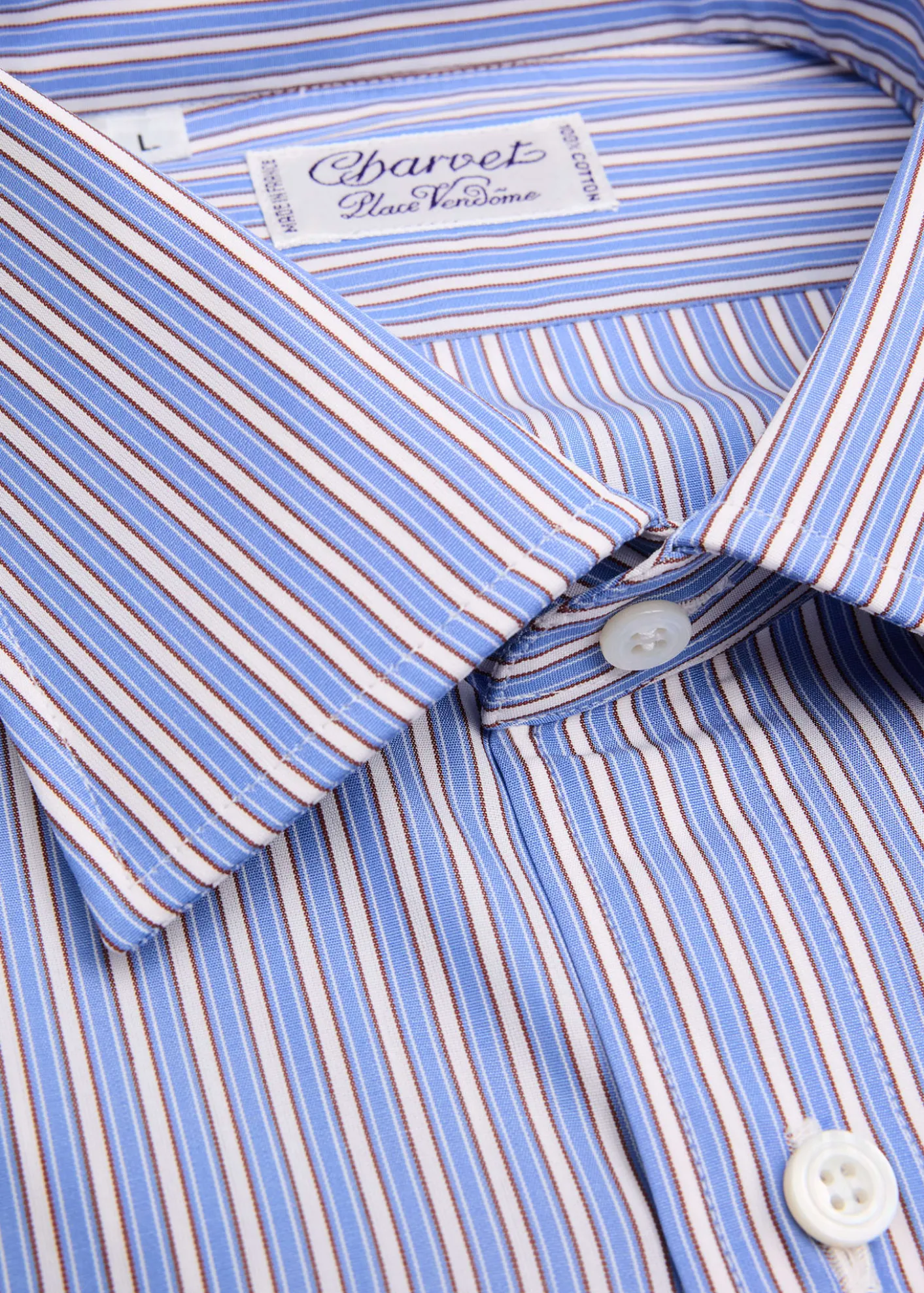 CharvetMen's Purple Label Striped Button-Front Shirt