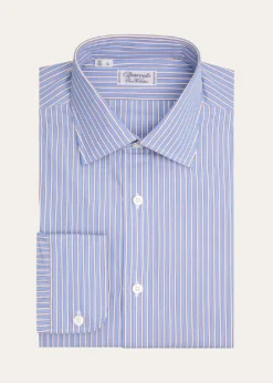 CharvetMen's Purple Label Striped Button-Front Shirt
