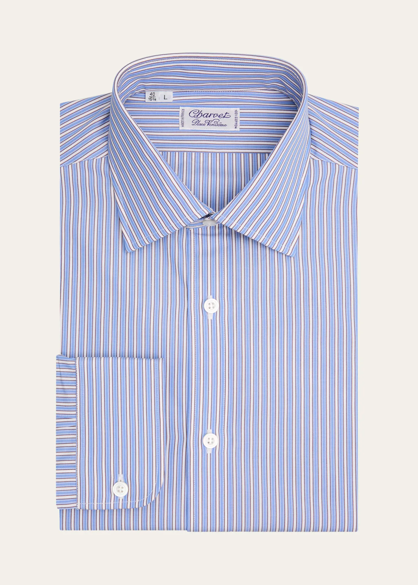 CharvetMen's Purple Label Striped Button-Front Shirt