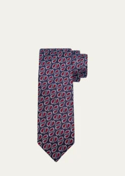 CharvetMen's Textured Raindrop Silk Tie