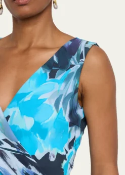 Chiara Boni La Petite RobeDraped Abstract-Print Bodycon Dress