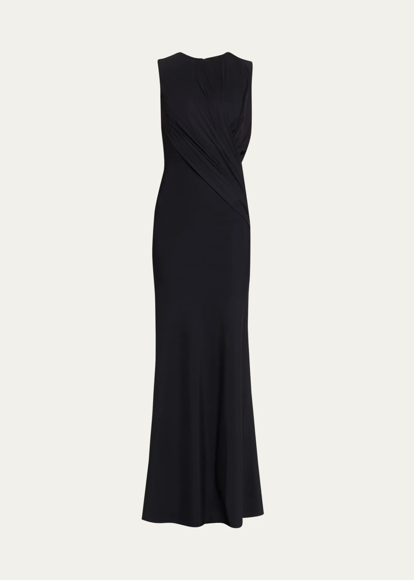 Chiara Boni La Petite RobeFrozy Sleeveless Draped Column Gown