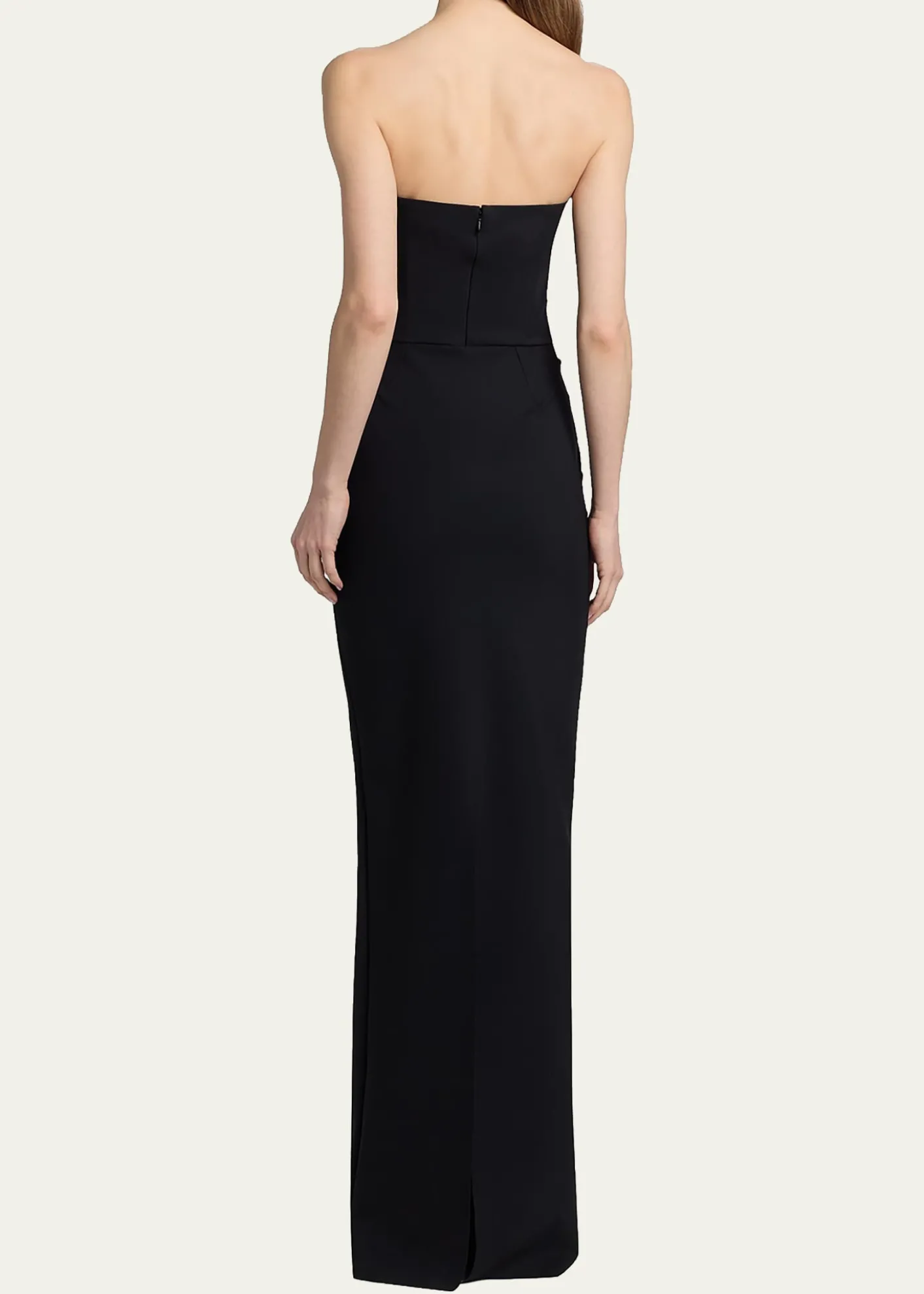 Chiara Boni La Petite RobeNitra Strapless Bead Applique Column Gown