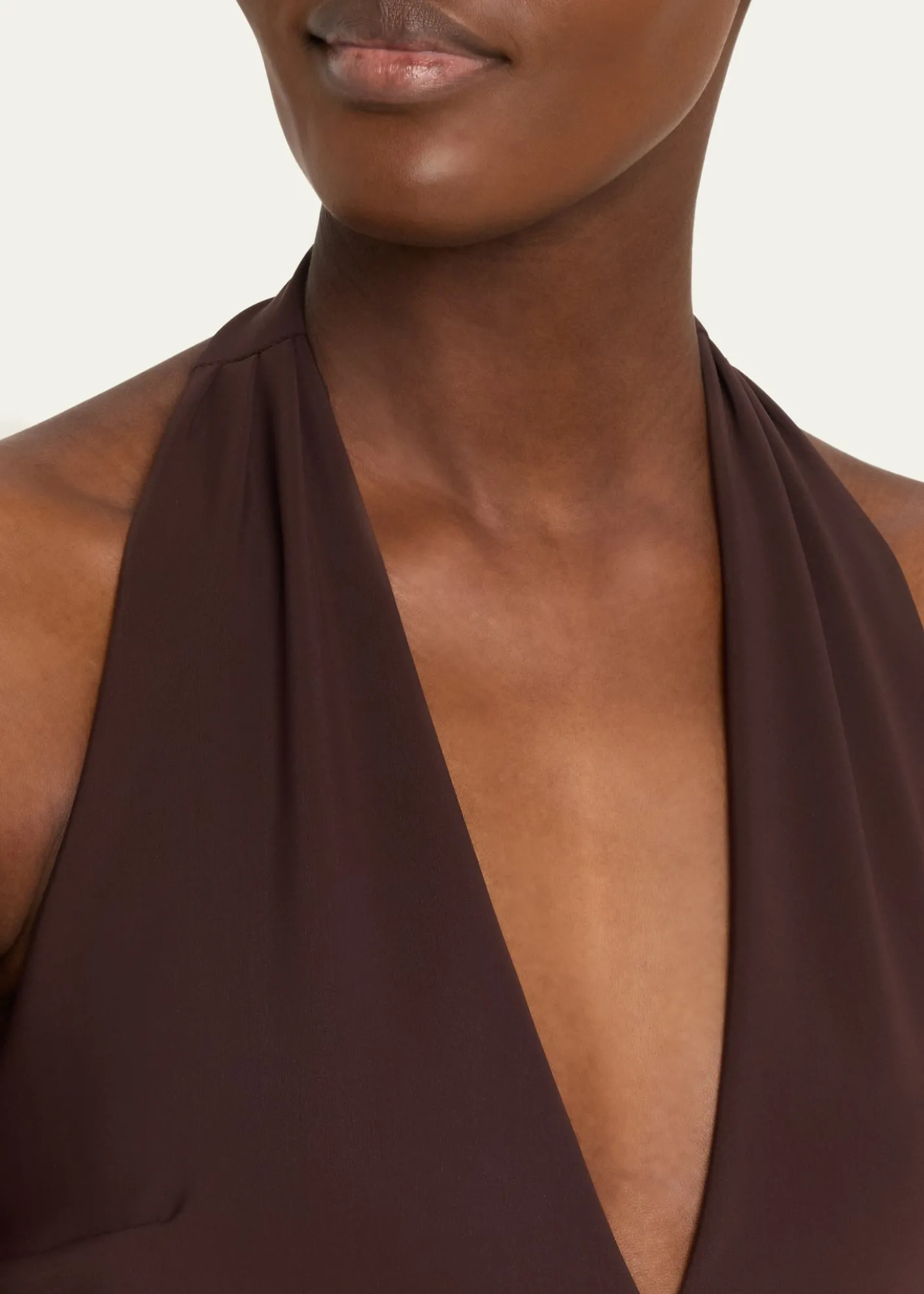 Chiara Boni La Petite RobeYanar Beaded Mermaid Halter Gown