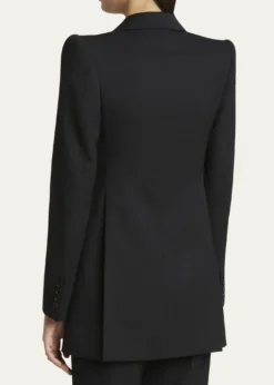 ChloeDouble-Breasted Wool Tailored Jacket With Patch Pockets