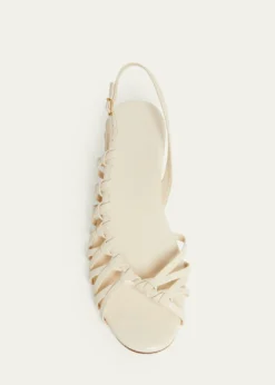 ChloeEstra Asymmetric Knotted Leather Sandals