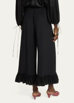 ChloeFlared Hem Silk Trousers